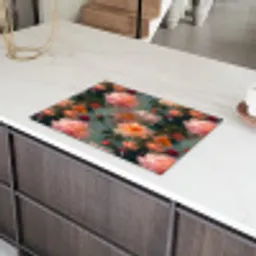 Dahlia - Bloemen - Patroon Inductie beschermer vinyl 3mm klein 276 -sfeer8