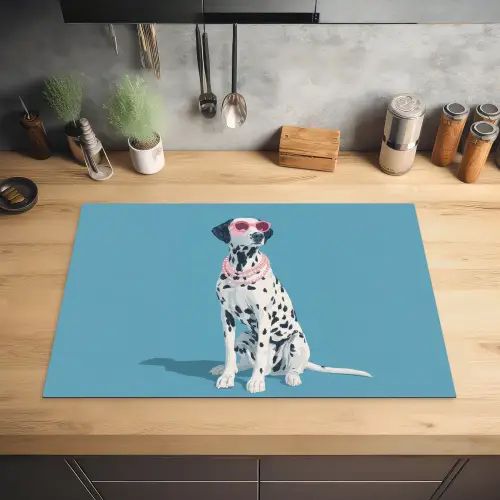 Dalmatiër - Zonnebril - Blauw Inductie beschermer vinyl 3mm klein -sfeer5