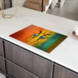 Dansen - Vrouwen - Verfstructuur Inductie beschermer vinyl 3mm klein -sfeer8