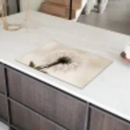 Paardenbloem - Minimalistisch - Wit Inductie beschermer vinyl 3mm klein -sfeer8