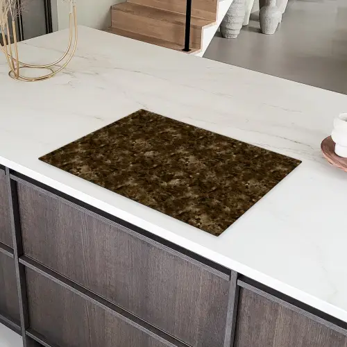 Donker - Graniet - Bruin Inductie beschermer vinyl 3mm klein 276 -sfeer8