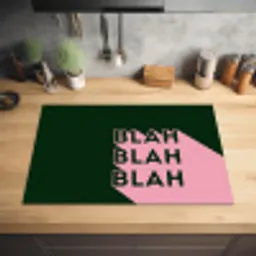 Donkergroen - Tekst - Schaduw - Grafisch Inductie beschermer vinyl 3mm klein -sfeer5