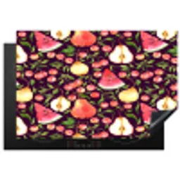 Donker - Bladeren - Fruit - Patroon Inductie beschermer vinyl 3mm klein 276 -3d