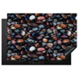 Donker - Kiezels - Glans Inductie beschermer vinyl 3mm klein 276 -3d