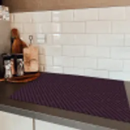 Donker - Paars - Patroon - Strepen Inductie beschermer vinyl 3mm klein 276 -sfeer3