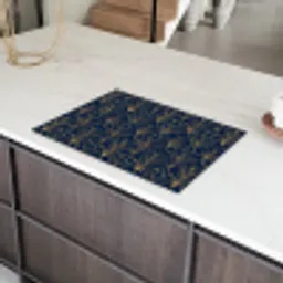 Deco - Waaier - Blauw Inductie beschermer vinyl 3mm klein 276 -sfeer8