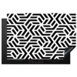 Design - Geometrie - Patroon - Zwart - Wit Inductie beschermer vinyl 3mm klein 276 -3d