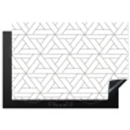 Design - Lijn - Patroon - Zwart - Wit Inductie beschermer vinyl 3mm klein 276 -3d