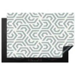 Design - Lijn - Patroon - Groen Inductie beschermer vinyl 3mm klein 276 -3d