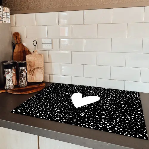Design - Liefde - Hartje Inductie beschermer vinyl 3mm middel -sfeer3