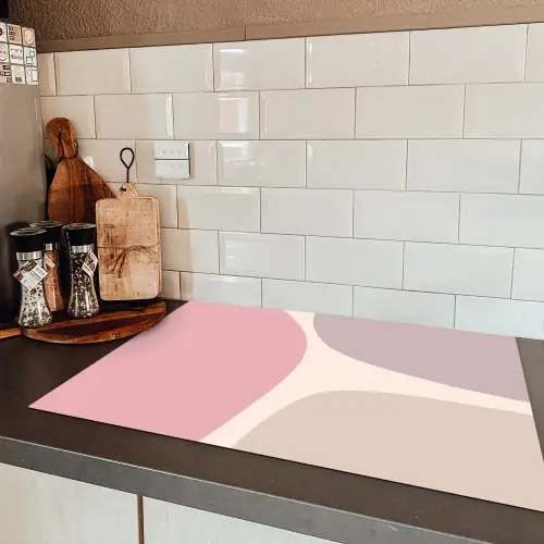 Design - Pastel - Minimalisme Inductie beschermer vinyl 3mm klein -sfeer3