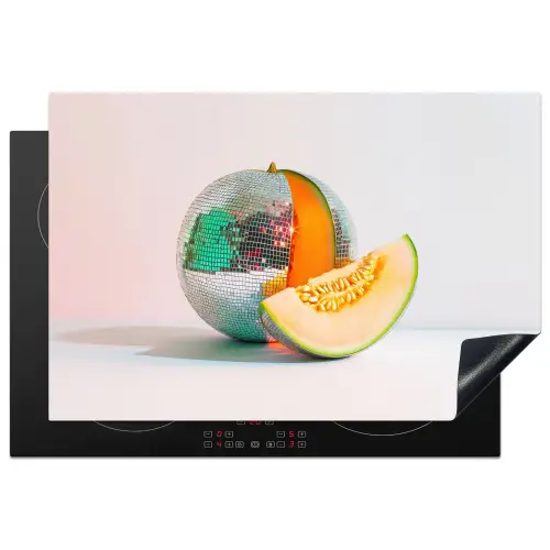 Disco - Discobal - Meloen - Pastel Inductie beschermer vinyl 3mm klein -3d