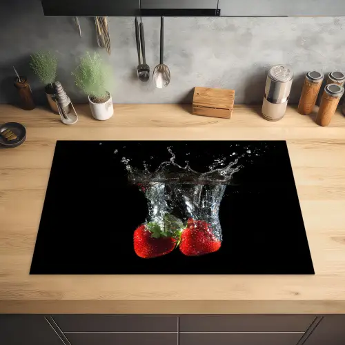 Duikende Aardbeien Inductie beschermer vinyl 3mm klein -sfeer5