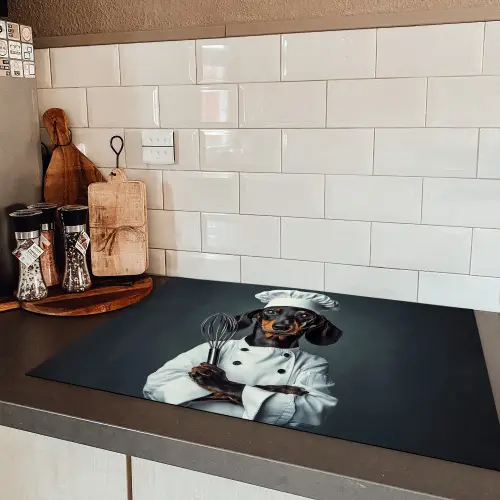 Hond - Garde - Kok Inductie beschermer vinyl 3mm klein -sfeer3