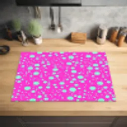 Stippen - Mint - Neon - Fuchsia Inductie beschermer vinyl 3mm klein 276 -sfeer5