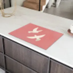 Duiven - Wit - Sierlijk Inductie beschermer vinyl 3mm klein -sfeer8