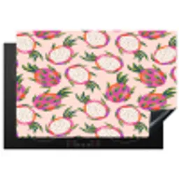 Drakenfruit - Patroon - Roze Inductie beschermer vinyl 3mm klein 276 -3d