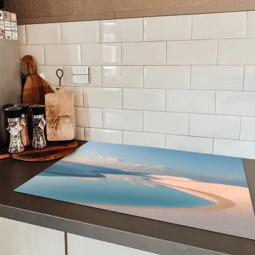 Duinen - Waterplas - Oneindige rust Inductie beschermer vinyl 3mm klein -sfeer3
