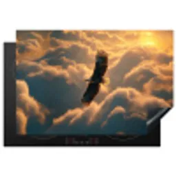 Adelaar - Wolken - Zon Inductie beschermer vinyl 3mm klein -3d