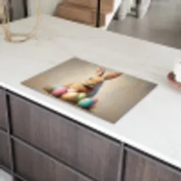 Paashaas - Pastel - Eieren Inductie beschermer vinyl 3mm klein -sfeer8