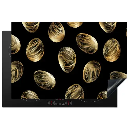 Eieren - Goud - Patroon Inductie beschermer vinyl 3mm klein -3d