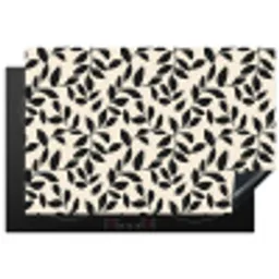 Elegant - Patroon - Zwart - Beige Inductie beschermer vinyl 3mm klein 276 -3d