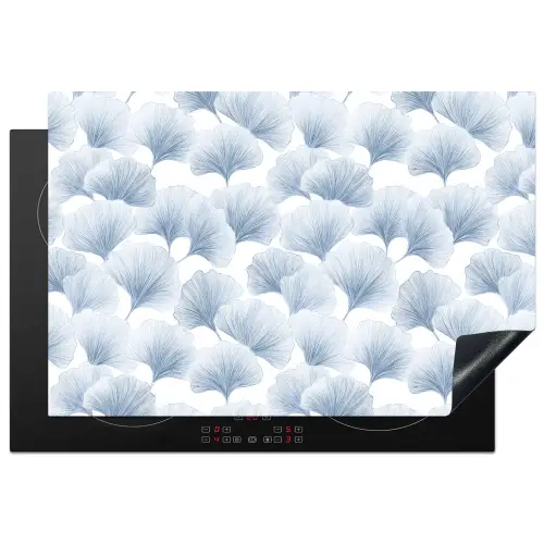 Waaier - Modern - Blauw Inductie beschermer vinyl 3mm klein 276 -3d