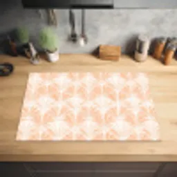 Waaier - Patroon - Perzik Inductie beschermer vinyl 3mm klein 276 -sfeer5