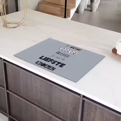 Vaderdag geschenk - Vader - Spreuken - De beste vaders - Quote Inductie beschermer vinyl 3mm klein -sfeer8