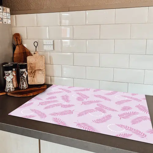 Veren - Paars - Wit Inductie beschermer vinyl 3mm klein 276 -sfeer3