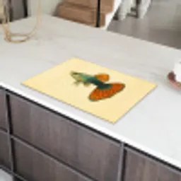 Vis - illustratie - Stippen - Oranje Inductie beschermer vinyl 3mm klein -sfeer8