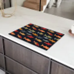 Vissen - Patroon - Kleurrijk Inductie beschermer vinyl 3mm klein 276 -sfeer8