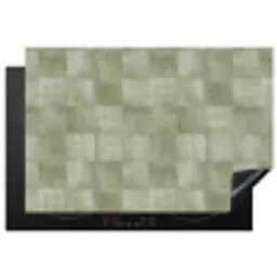 Vlakken - Rustiek - Groen Inductie beschermer vinyl 3mm klein 276 -3d