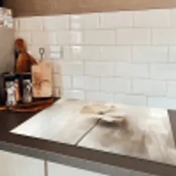 Bloem - Beige - Verf - Schaduw Inductie beschermer vinyl 3mm klein -sfeer3