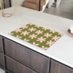 Bloem - Modern - Groen Inductie beschermer vinyl 3mm klein 276 -sfeer8