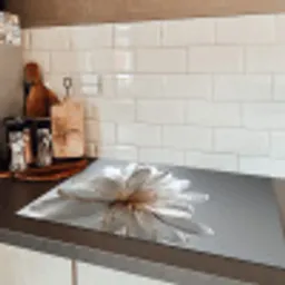 Bloem - Wit - Neutraal Inductie beschermer vinyl 3mm klein -sfeer3