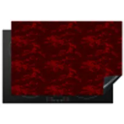 Bloemen - Donkerrood - Patroon Inductie beschermer vinyl 3mm klein 276 -3d