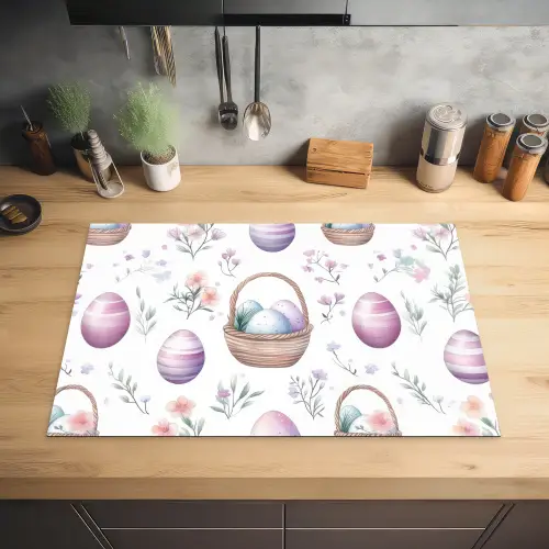 Bloemen - Paaseieren - Patroon Inductie beschermer vinyl 3mm klein -sfeer5