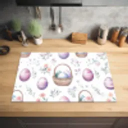 Bloemen - Paaseieren - Patroon Inductie beschermer vinyl 3mm klein -sfeer5