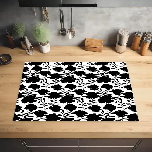 Bloemen - Patroon - Decoratief Inductie beschermer vinyl 3mm klein 276 -sfeer5