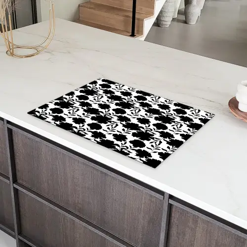 Bloemen - Patroon - Decoratief Inductie beschermer vinyl 3mm klein 276 -sfeer8