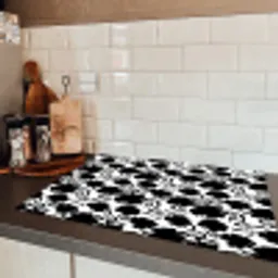 Bloemen -  Patroon - Decoratief Inductie beschermer vinyl 3mm klein 276 -sfeer3