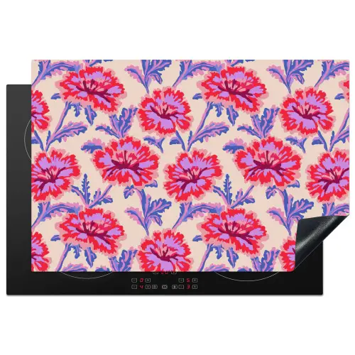Bloemen - Patroon - Meerkleurig Inductie beschermer vinyl 3mm klein 276 -3d