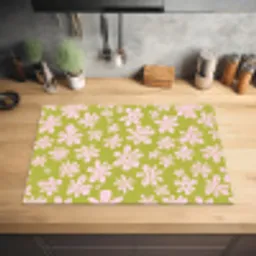 Bloemen - Roze - Getekend - Patroon Inductie beschermer vinyl 3mm klein -sfeer5