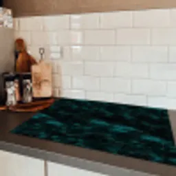 Vloeiend - Verf - Donker Inductie beschermer vinyl 3mm klein 276 -sfeer3