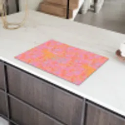 Vloeiend - Verf - Perzik Inductie beschermer vinyl 3mm klein 276 -sfeer8