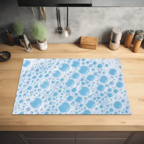 Schuim - Bubbels - Blauw Inductie beschermer vinyl 3mm klein -sfeer5