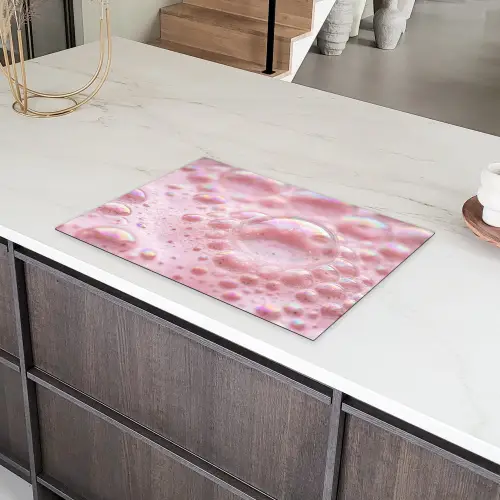 Schuim - Structuur - Roze Inductie beschermer vinyl 3mm klein -sfeer8