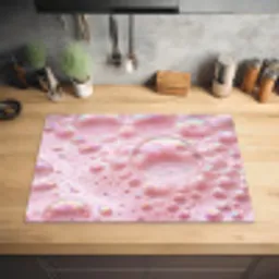 Schuim - Structuur - Roze Inductie beschermer vinyl 3mm klein -sfeer5