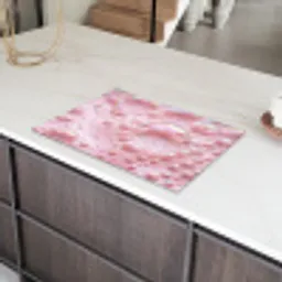 Schuim - Structuur - Roze Inductie beschermer vinyl 3mm klein -sfeer8